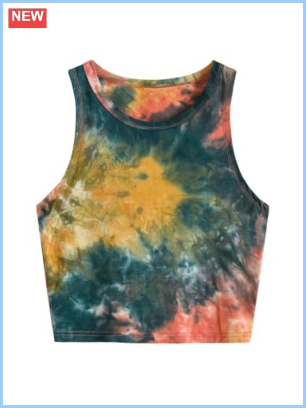 SweatyRocks Women's Casual Sleeveless Crew Neck Crop Top T Shirt